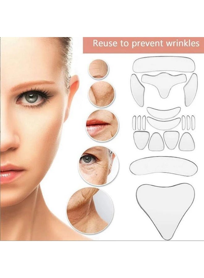 16 Pcs Reusable Anti-Wrinkle Patches – Forehead, Neck & Eye Pads, Wrinkle Removal Stickers for Face, Skin Care & Beauty Health - Image 3